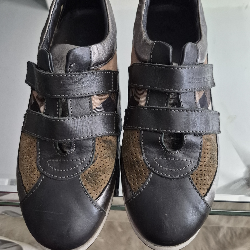 Burberry Black and Brown Kids Sneakers